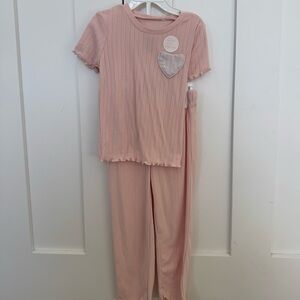 NWT Tahari 2pc Pajama Set Pink Soft Short Sleeve Short w/Pants Toddler Girl 24m